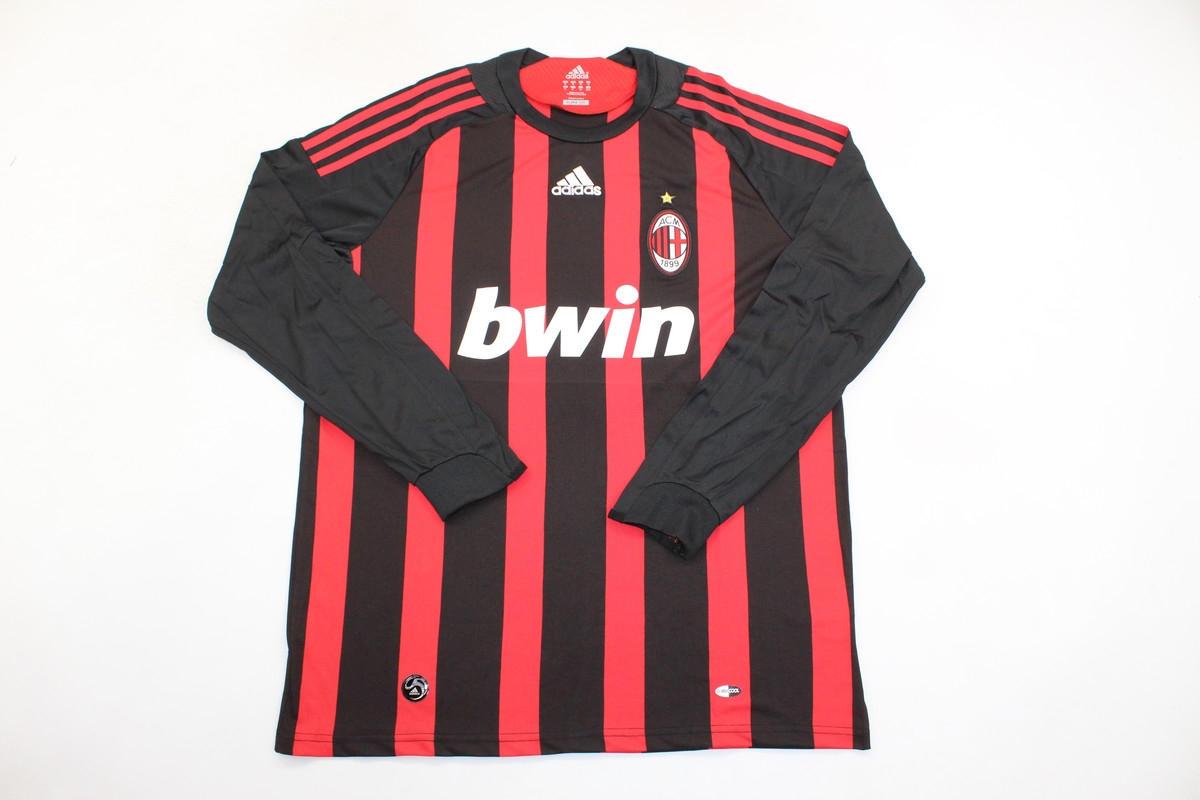 AAA Quality AC Milan 08/09 Home Long Soccer Jersey